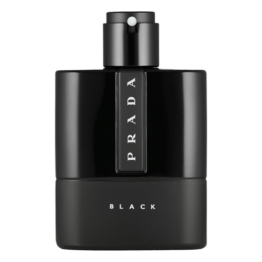 Bild von dem Flakon des Duftes Luna Rossa Black als Eau de Parfum von Prada angeboten zum kaufen als Parfümprobe.