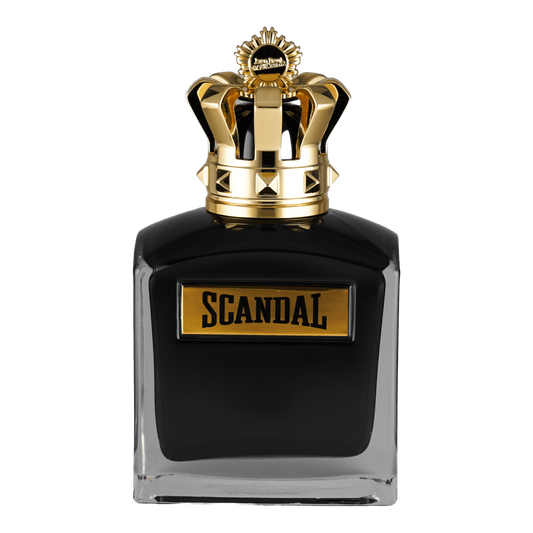 Bild von dem Flakon des Duftes Scandal Him Pour Homme Le Parfum von Jean Paul Gaultier angeboten zum kaufen als Parfümprobe.