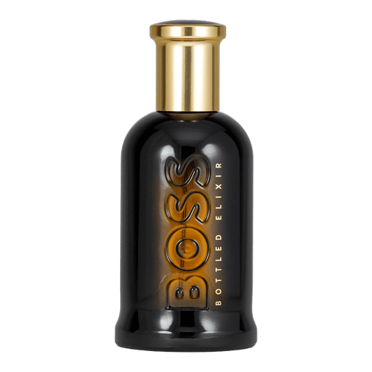 Bild von dem Flakon des Duftes Boss Bottled Elixir von Hugo Boss angeboten zum kaufen als Parfümprobe.